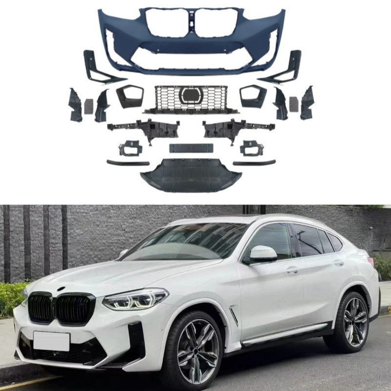 Car Craft Compatible With Bmw X4 G02 Lci 2022-2026 Upgrade Convert To M Sport M Performance X4m F98 Bodykit Body Kit Front Bumper Gc G01 08 023