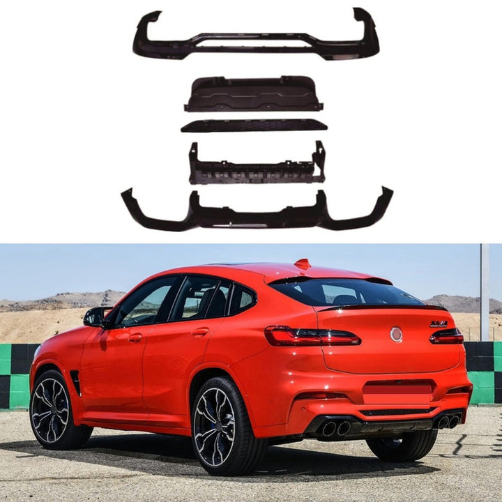 Car Craft Compatible With Bmw X4 G02 2018-2021 Upgrade Convert To M Sport M Performance X4m Bodykit Body Kit Rear Bumper Lip Splitter Skirt Diffuser Gc G02 002