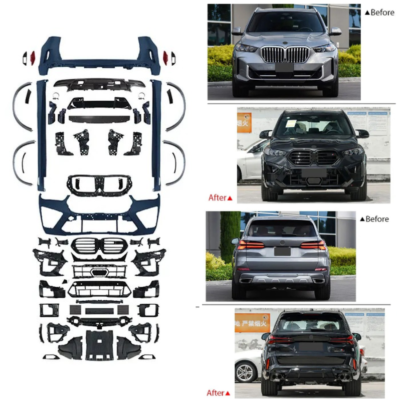 Car Craft Compatible With Bmw X5 G05 Lci 2023-2026 Upgrade Convert To M Sport M Performance X5m Bodykit Body Kit Front Rear Bumper Side Skirt Splitter Grill Lip Diffuser Exhaust Pipe Tip Wheel Arch Trim Set Gc G05 G18 026