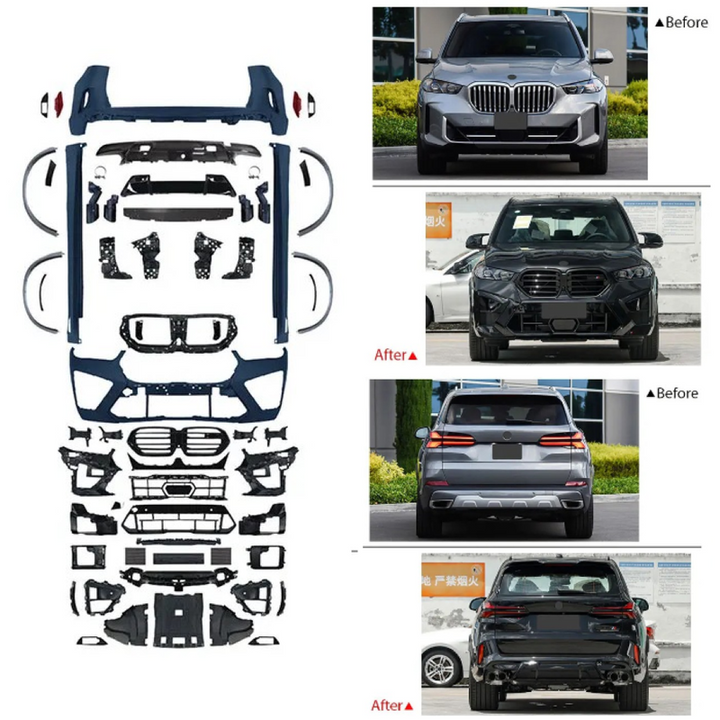 Car Craft Compatible With Bmw X5 G05 Lci 2023-2026 Upgrade Convert To M Sport M Performance X5m Bodykit Body Kit Front Rear Bumper Side Skirt Splitter Grill Lip Diffuser Exhaust Pipe Tip Wheel Arch Trim Set Gc G05 G18 026