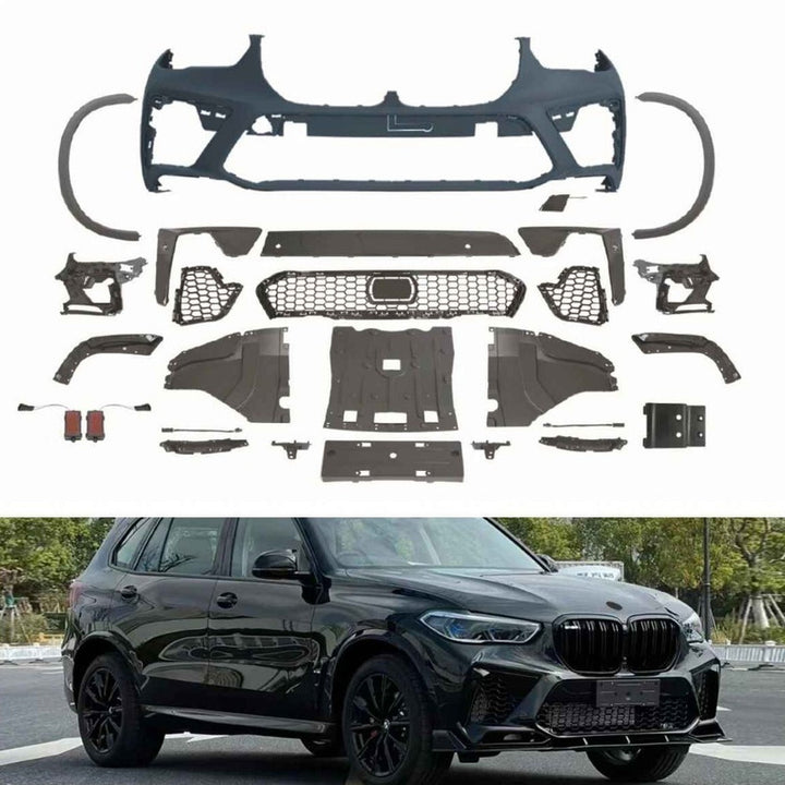 Car Craft Compatible With Bmw X5 G05 2019-2022 Front Bumper Upgrade Convert To M Sport Mp M Performance X5m Bodykit Wheel Arch G05/g18-012 Gc