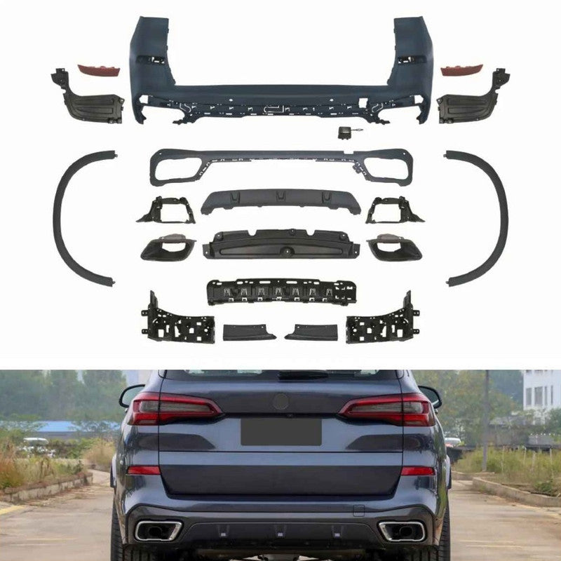 Car Craft Compatible With Bmw X5 G05 2019-2025 Rear Bumper Upgrade Convert To M Sport Mp M Performance Mt M Tech Bodykit Wheel Arch G05/g18-007 Gc