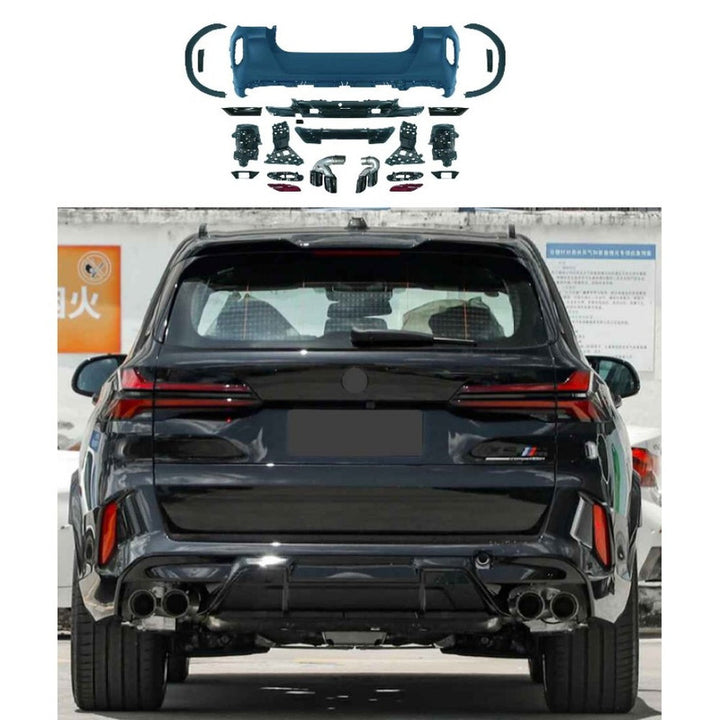 Car Craft Compatible With Bmw X5 G05 2019-2022 Rear Bumper Upgrade Convert To M Sport Mp M Performance X5m Bodykit Wheel Arch G05/g18-015 Gc