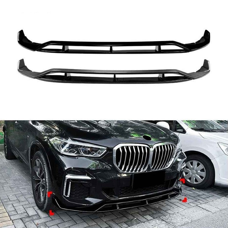 Car Craft Compatible With Bmw X5 G05 2019-2022 M Sport Front Bumper Lip Splitter Skirts Zst-1301 Cf Carbon Fiber Look - CAR CRAFT INDIA
