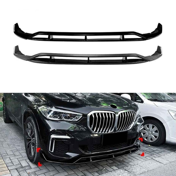 Car Craft Compatible With Bmw X5 G05 2019-2022 M Sport Front Bumper Lip Splitter Skirts Zst-1301 Cf Carbon Fiber Look - CAR CRAFT INDIA
