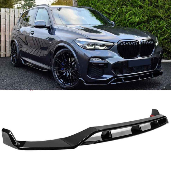 Car Craft Compatible With Bmw X5 G05 2018-2022 M Performance M Sports Mt Mp Aero Front Bumper Lip Splitter Skirts Carbon Fiber Look G05/g18-013/014 Cf Gc