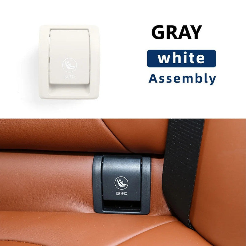 Car Craft Compatible With Bmw X6 G06 2019-2025 Rear Child Seat Anchor Safety Isofix Restraint Backseat Buckle Covers 52207939510 Gray White Assembly CC-9028