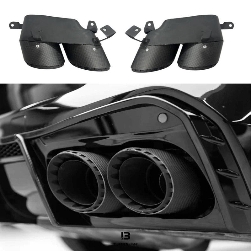 Car Craft Compatible With Bmw X5 G05 2023+ M Sport X5m Rear Exhaust Tip Pipe V Ten Vten Style - CAR CRAFT INDIA