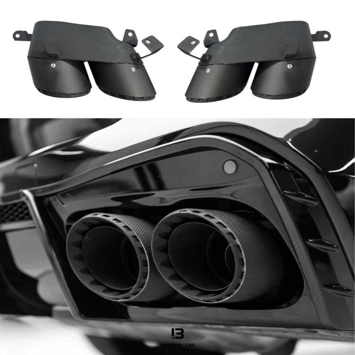 Car Craft Compatible With Bmw X5 G05 2023+ M Sport X5m Rear Exhaust Tip Pipe V Ten Vten Style - CAR CRAFT INDIA