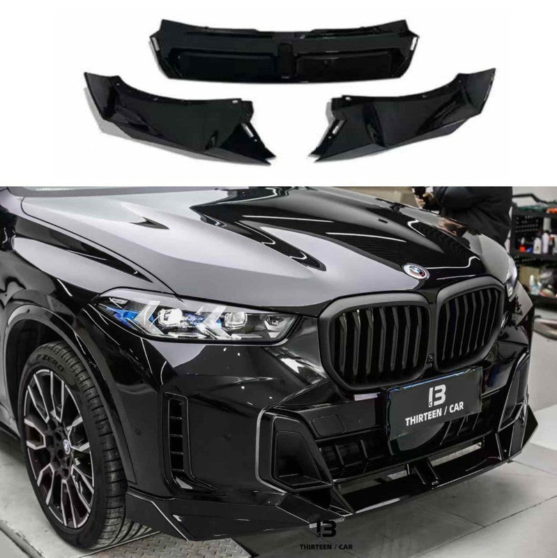 Car Craft Compatible With Bmw X5 G05 2023+ M Sport X5m Front Bumper Lip Splitter Skirts Trim V Ten Vten Style - CAR CRAFT INDIA