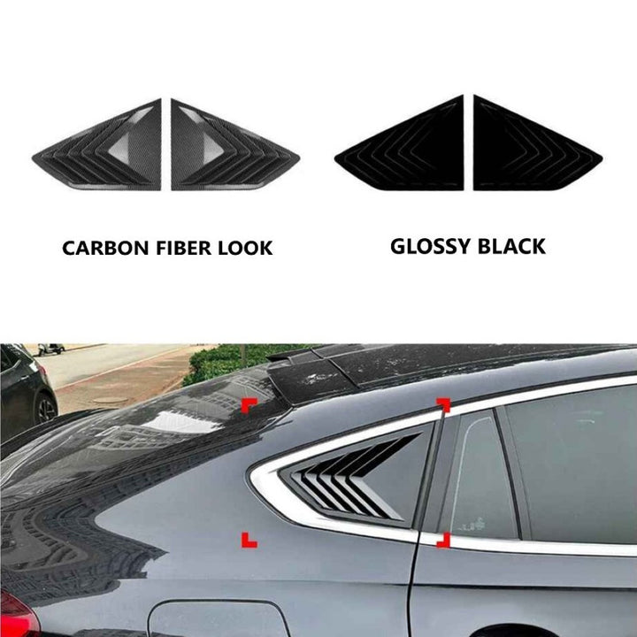 Car Craft Compatible With Bmw X6 G06 2019-2024 Car Rear Window Louvers Sticker Triangle Window Shade Shutter Side Vent Spoiler Zst-1210 Cf Carbon Fiber Look