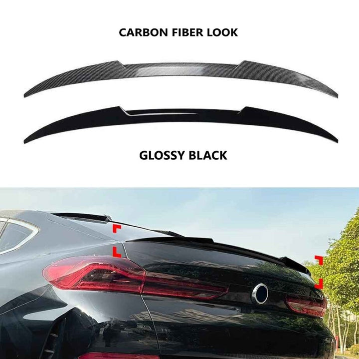 Car Craft Compatible With Bmw X6 G06 2019+ Trunk Wing Lip Boot Rear Spoiler M4 Style Zst-1051 Cf Carbon Fiber Look
