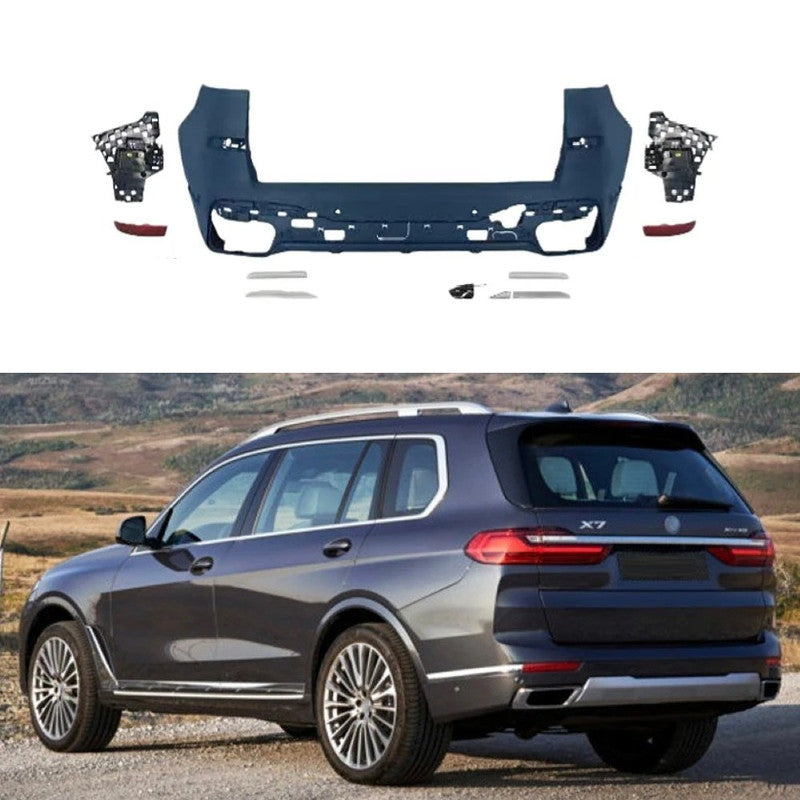 Car Craft Compatible With Bmw X7 G07 2019-2022 Rear Bumper Upgrade Convert To M Sport M Performance M Tech Mt Bodykit Body Kit Bumper Gc G07 003