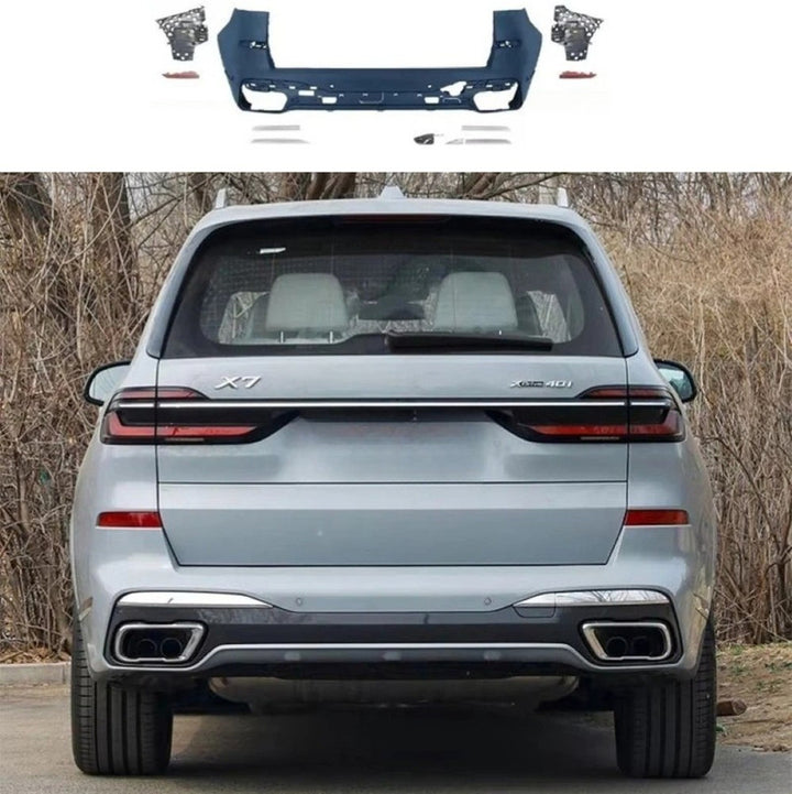 Car Craft Compatible With Bmw X7 G07 Lci 2023-2026 Rear Bumper Upgrade Convert To M Sport M Performance M Tech Mt Bodykit Body Kit Bumper