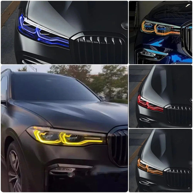Car Craft Compatible With Bmw X7 G07 2019-2022 Headlight Led Module Daytime Drl Angel Eye Running Light Led Board Csl Chip Lemon Rgbw Multi Colour