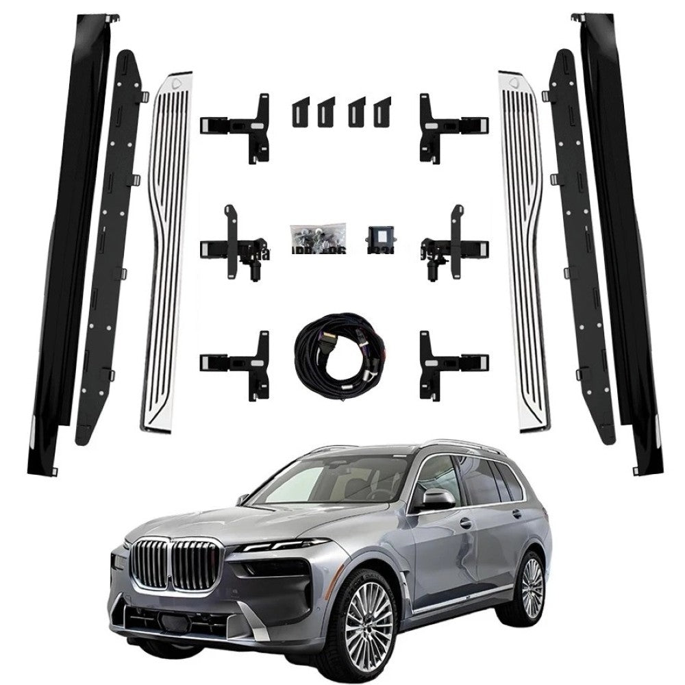 Car Craft Compatible With Bmw X7 G07 2019-2025 Automatic Deployable Electric Side Step Retractable Ladder Pedal Running Boards Side Step Car With Fixed Side Step Mhb Style