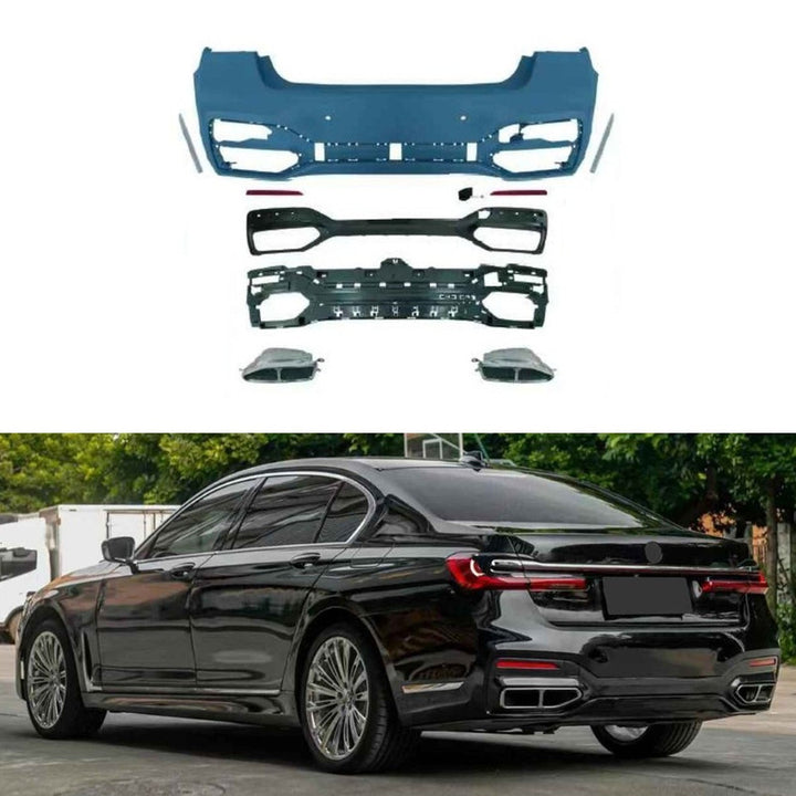 Car Craft Compatible With Bmw 7 Series G11 G12 2019-2022 Rear Bumper Upgrade Convert To M Sport M740 Bodykit G11/12-006 Gc