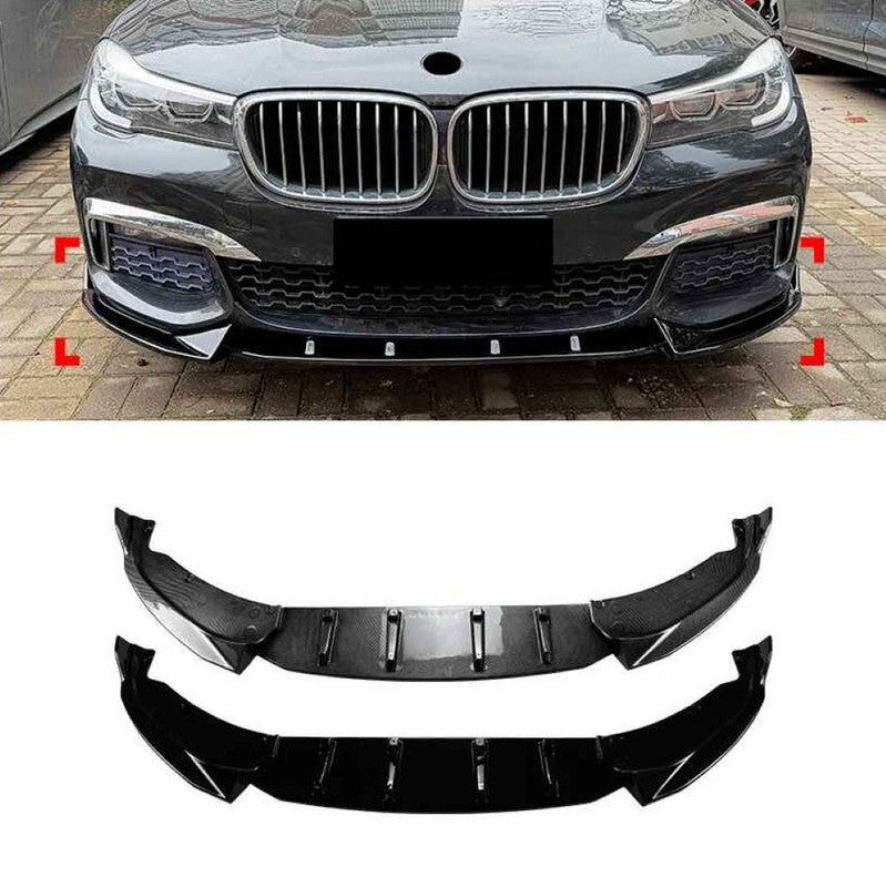 Car Craft Compatible With Bmw 7 Series G11 G12 Pre-facelift 2016-2018 M Sport Bumper Front Lip Splitter Skirt Trim Zst-1537 Gb Glossy Black