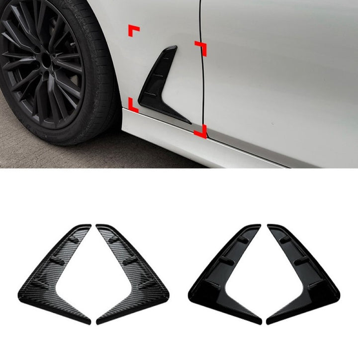 Car Craft Compatible With Bmw 3 Series G20 G28 2019-2025 Side Fender Vent Cover Trim Skirt Flag Zst-1480 Cf Carbon Fiber Look