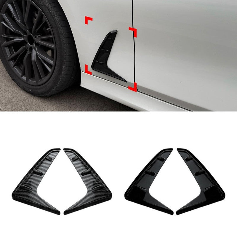 Car Craft Compatible With Bmw 3 Series G20 G28 2019-2025 Side Fender Vent Cover Trim Skirt Flag Zst-1480 Gb Glossy Black