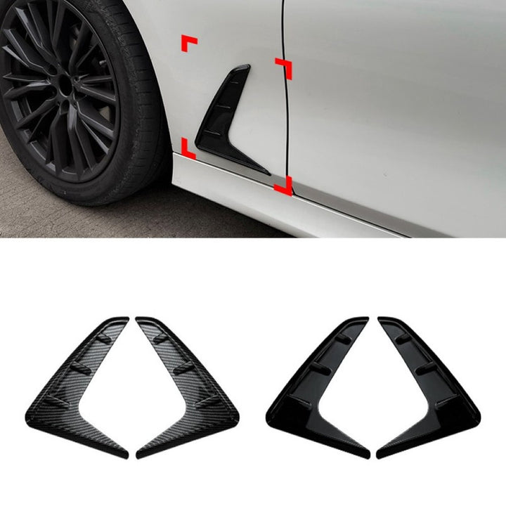Car Craft Compatible With Bmw 3 Series G20 G28 2019-2025 Side Fender Vent Cover Trim Skirt Flag Zst-1480 Gb Glossy Black