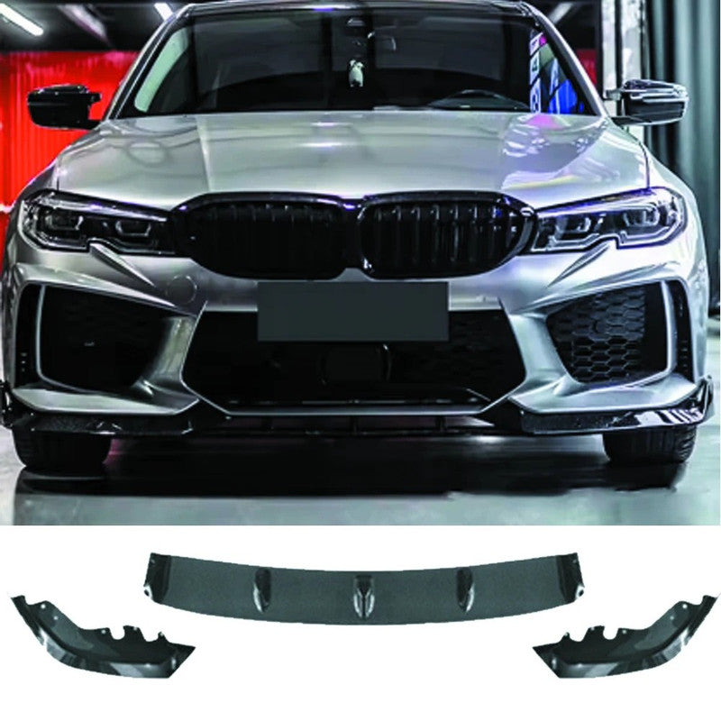 Car Craft Compatible With Bmw 3 Series G20 G28 2019-2022 M Sport M Performance M8 Front Bumper Lip Splitter Skirt Trim Glossy Black Gc G20/28-024