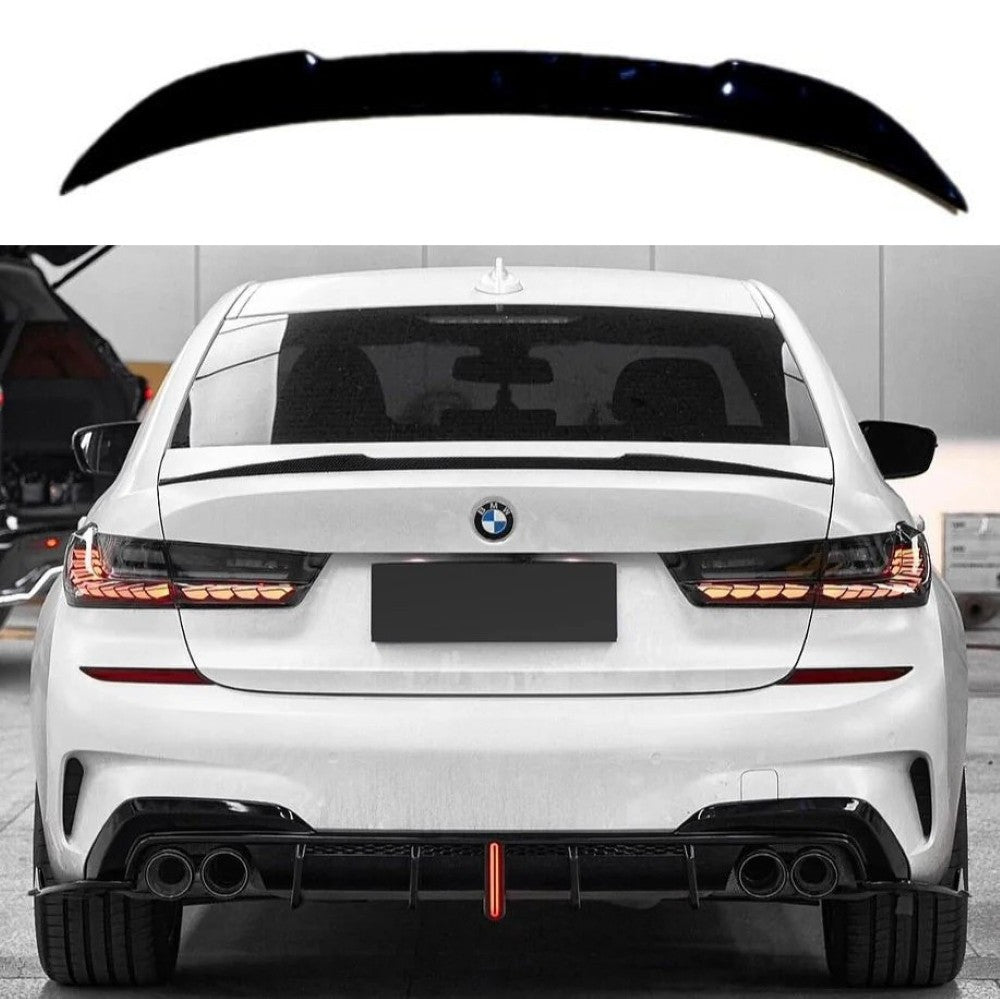 Car Craft Compatible With Bmw 3 Series G20 G28 Lci 2023-2026 M Sport M340i Trunk Wing Boot Lip Roof Spoiler Trim Skirts V Ten Vten Style - CAR CRAFT INDIA