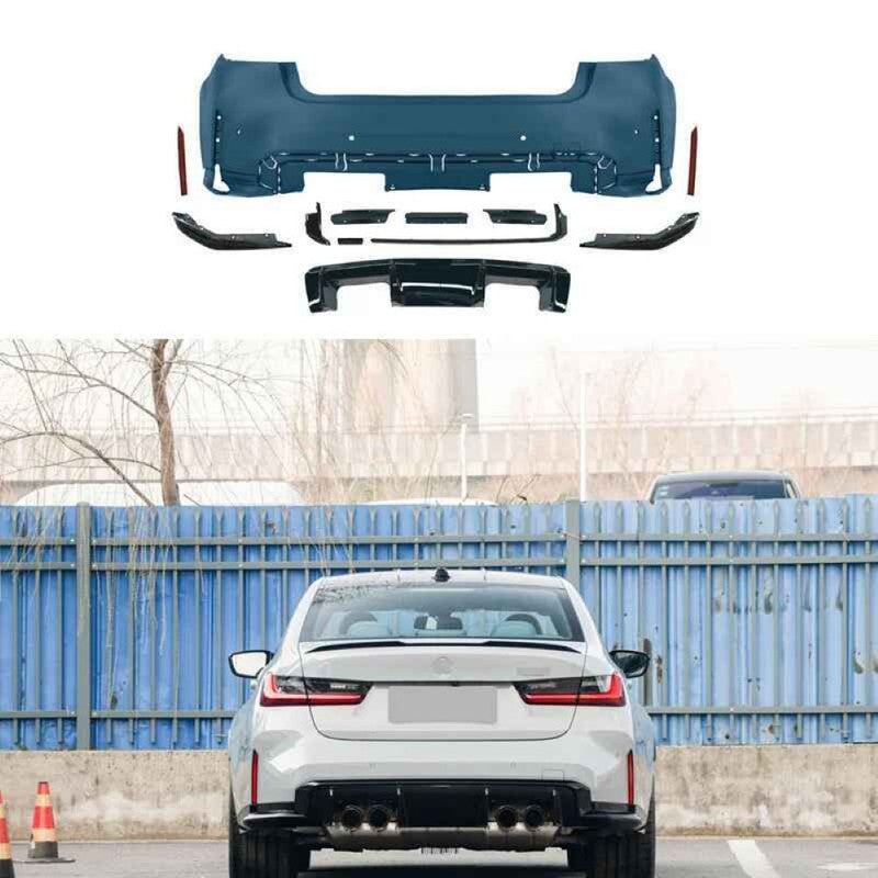 Car Craft Compatible With Bmw 3 Series G20 2019-2023 Rear Bumper Upgrade Convert To M Sport M3 Bodykit Bumper - CAR CRAFT INDIA