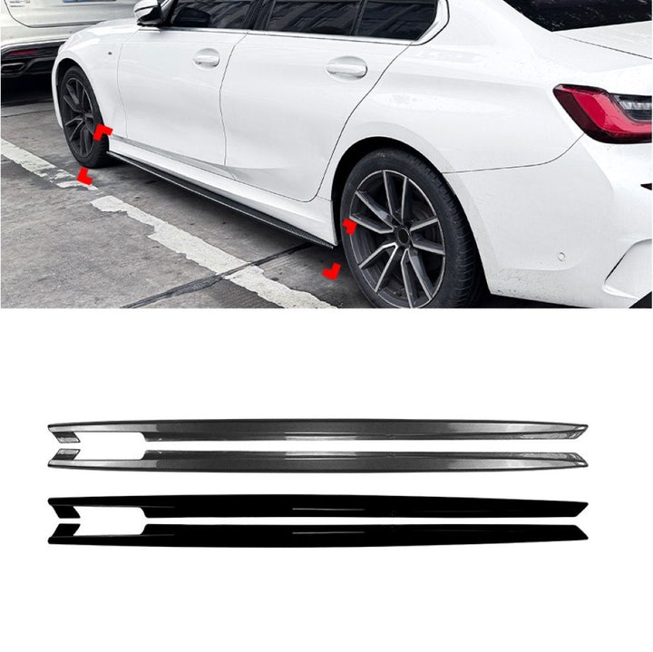 Car Craft Compatible With Bmw 3 Series G20 2019-2025 Side Skirt Splitter Trim Running Board Ac Style Swb Car Zst-1548 Glossy Black