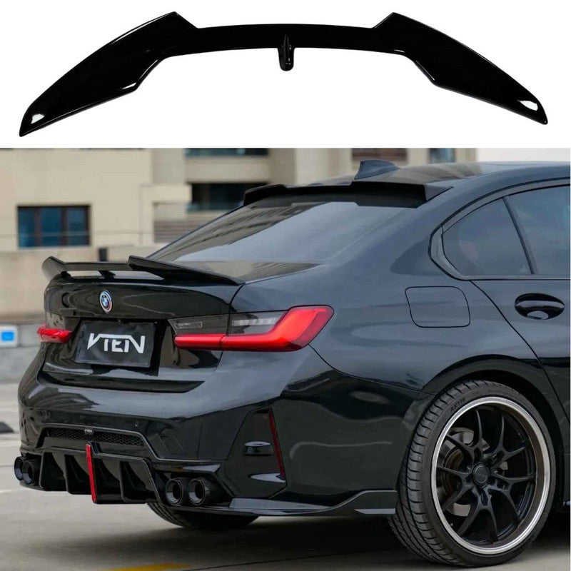 Car Craft Compatible With Bmw 3 Series G20 G28 2019-2026 M Sport M340i Trunk Wing Boot Lip Roof Spoiler Trim Skirts V Ten Vten Style V2 - CAR CRAFT INDIA