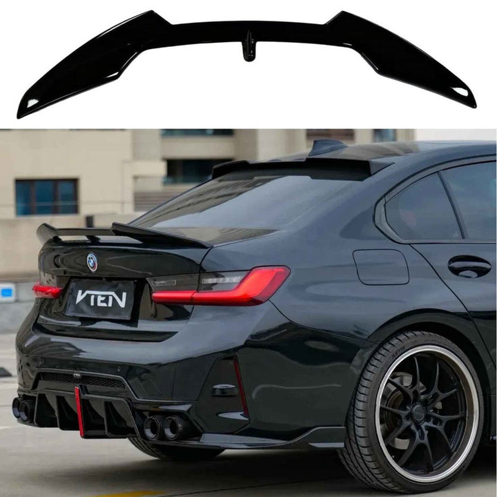 Car Craft Compatible With Bmw 3 Series G20 G28 2019-2026 M Sport M340i Trunk Wing Boot Lip Roof Spoiler Trim Skirts V Ten Vten Style V2 - CAR CRAFT INDIA