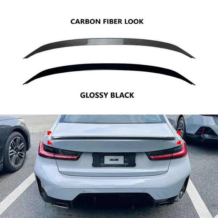 Car Craft Compatible With Bmw 3 Series G20 G28 2019-2025 Trunk Roof Wing Lip Boot Rear Mp M Sport M Performance Spoiler Glossy Black AR-BMW-020 ZST-1193 CC-2420
