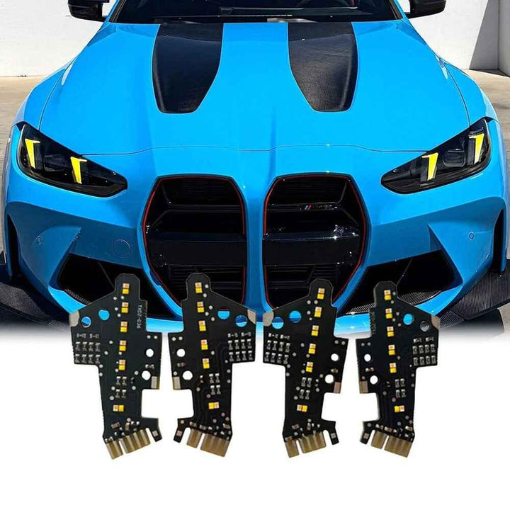 Car Craft Compatible With Bmw M3 G80 G82 M4 G83 4 Series G22 G26 Lci 2025 + Csl Led Style Led Style Headlight Drl Daytime Running Light Angel Eye Led Module Yellow