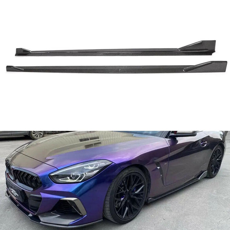 Car Craft Compatible With Bmw Z4 G29 2019-2025 Side Skirts Running Board Lip Splitter Skirts Trim Canard Real Carbon Fiber - CAR CRAFT INDIA