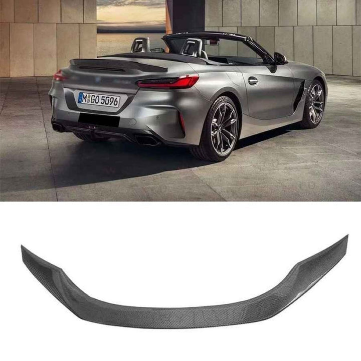 Car Craft Compatible With Bmw Z4 G29 2019-2025 Rear Trunk Wing Lip Boot Spoiler Splitter Real Carbon Fiber - CAR CRAFT INDIA