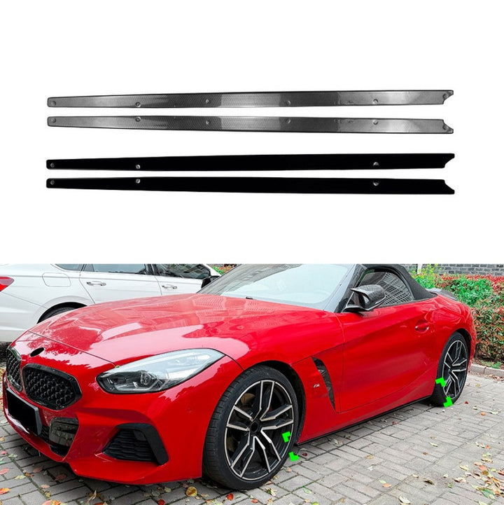 Car Craft Compatible With Bmw Z4 G29 2018-2026 Side Skirt Splitter Trim Running Board Zst-1552 Cf Carbon Fiber Look Black CC-10939