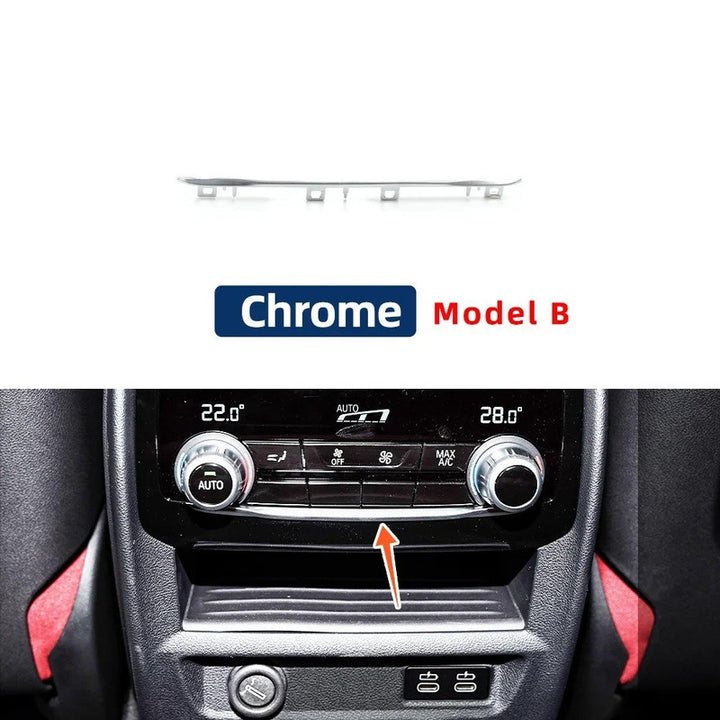 Car Craft Compatible With Bmw 5 Series G38 2018-2023 6 Series Gt G32 2017-2024 7 Series G11 G12 2016-2022 Dashboard Center Console Air Ac Vent Trim Strip Chrome 61316999435-1 Rear CC-9053