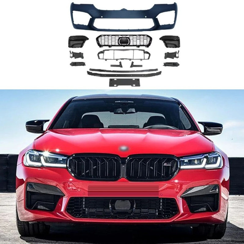 Car Craft Compatible With Bmw 5 Series Lci G30 G38 F90 2021-2023 Upgrade Facelift Convert To M5 M Sport Front Bumper Bodykit Assembly G30/38-027 CC-10374