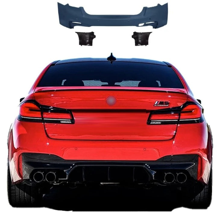 Car Craft Compatible With Bmw 5 Series Lci G30 G38 F90 2021-2023 Upgrade Facelift Convert To M5 M Sport Rear Bumper Bodykit Assembly G30/38-030
