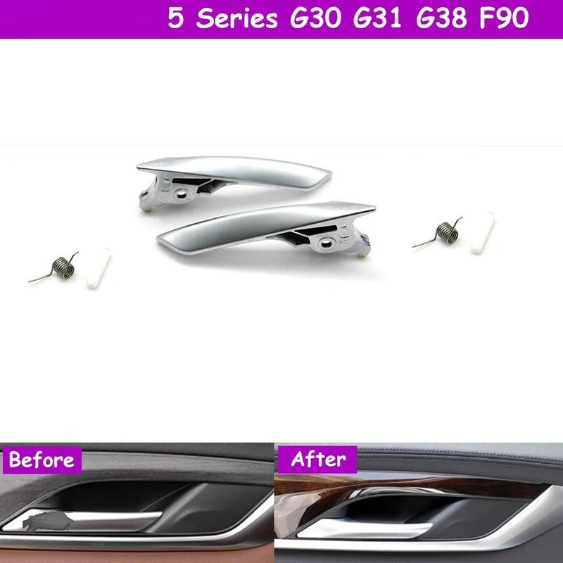 Car Craft Compatible With Bmw 5 Series G30 G31 G38 F90 2016-2023 Car Interior Chrome Door Lock Unlock Handle 51417488593-d Left - CAR CRAFT INDIA