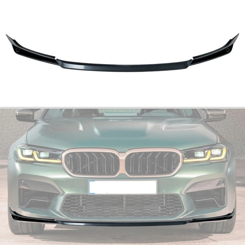 Car Craft Compatible With Bmw 5 Series G30 Lci 2021-2025 M5 Cs Front Bumper Lip Splitter Skirt Knife Bf-bm5s-089 Carbon Fiber Look
