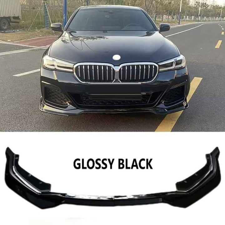 Car Craft Compatible With Bmw 5 Series Lci G30 2021-2024 M Tech Mt M Sport M Performance Front Bumper Lip Splitter Skirts Glossy Black - CAR CRAFT INDIA