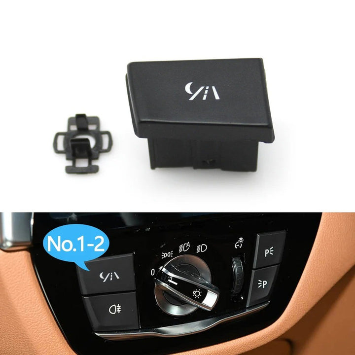 Car Craft Compatible With Bmw 5 Series G30 6 Series Gt G32 2017-2023 Car Headlamp Headlight Fog Lamp Light Upper Dipper Night Vision Rotary Switch Knob Button 1-2