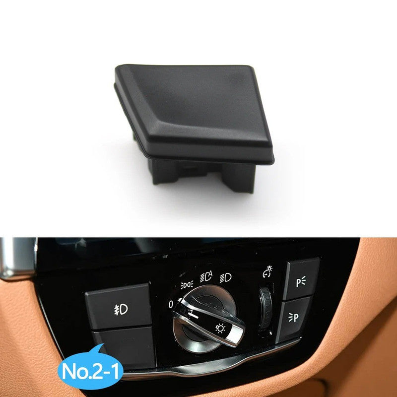 Car Craft Compatible With Bmw 5 Series G30 6 Series Gt G32 2017-2023 Car Headlamp Headlight Fog Lamp Light Upper Dipper Night Vision Rotary Switch Knob Button 2-1