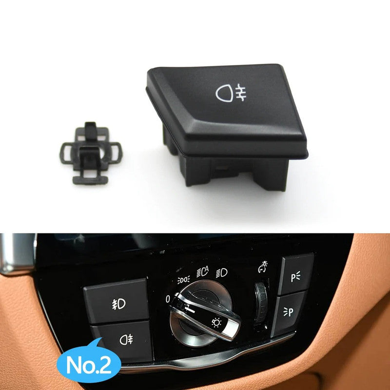 Car Craft Compatible With Bmw 5 Series G30 6 Series Gt G32 2017-2023 Car Headlamp Headlight Fog Lamp Light Upper Dipper Night Vision Rotary Switch Knob Button 2
