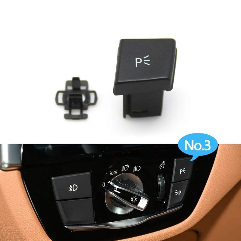 Car Craft Compatible With Bmw 5 Series G30 6 Series Gt G32 2017-2023 Car Headlamp Headlight Fog Lamp Light Upper Dipper Night Vision Rotary Switch Knob Button 3