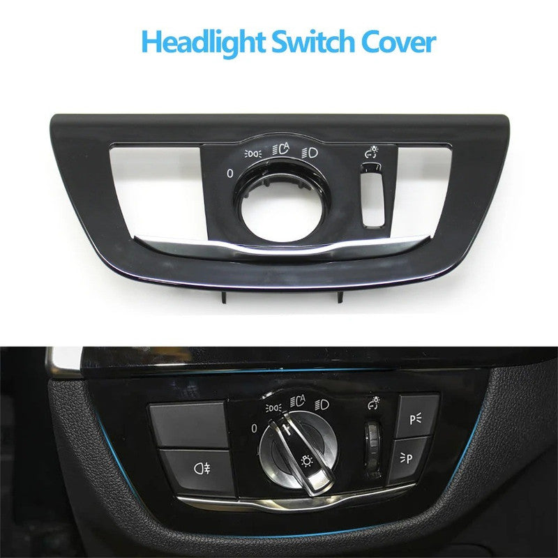 Car Craft Compatible With Bmw 5 Series G30 6 Series Gt G32 2017-2023 Car Headlamp Headlight Rotary Switch Knob Cover