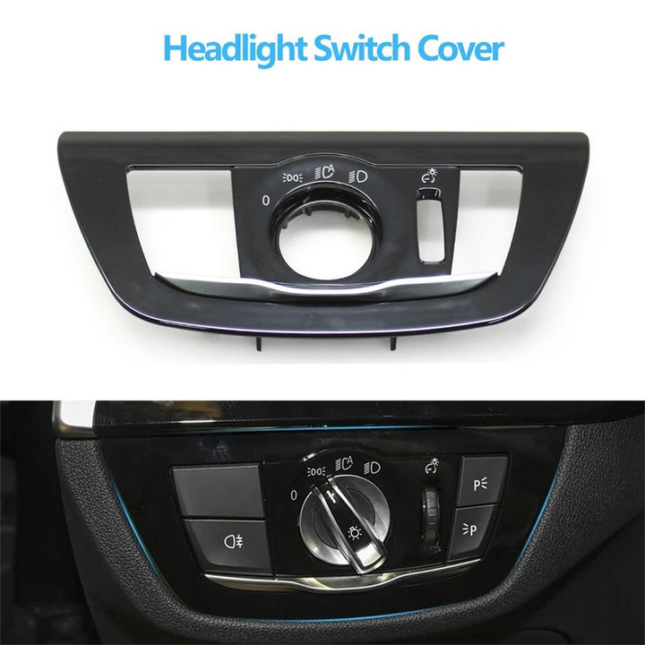 Car Craft Compatible With Bmw 5 Series G30 6 Series Gt G32 2017-2023 Car Headlamp Headlight Rotary Switch Knob Cover