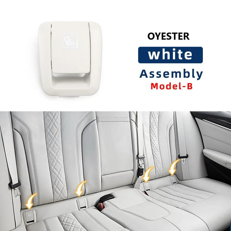 Car Craft Compatible With Bmw 5 Series G30 2017-2024 Rear Child Seat Anchor Safety Isofix Restraint Backseat Buckle Covers 52207451007 Oyster White Assembly B CC-9044