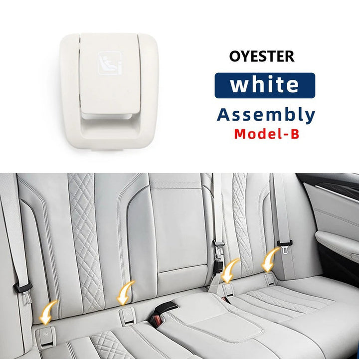 Car Craft Compatible With Bmw 5 Series G30 2017-2024 Rear Child Seat Anchor Safety Isofix Restraint Backseat Buckle Covers 52207451007 Oyster White Assembly B CC-9044